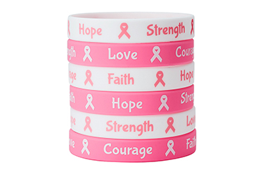 Bear Pink Ribbon Hope Faith Courage Strength Keychain 