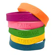 Motivational silicone bracelet