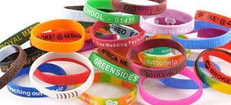 Customized rubber wristbands