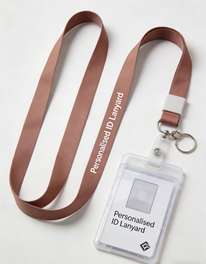 Personalised ID Lanyards for Teachers and Schools, custom printed with school logo, durable and safe lanyards for staff