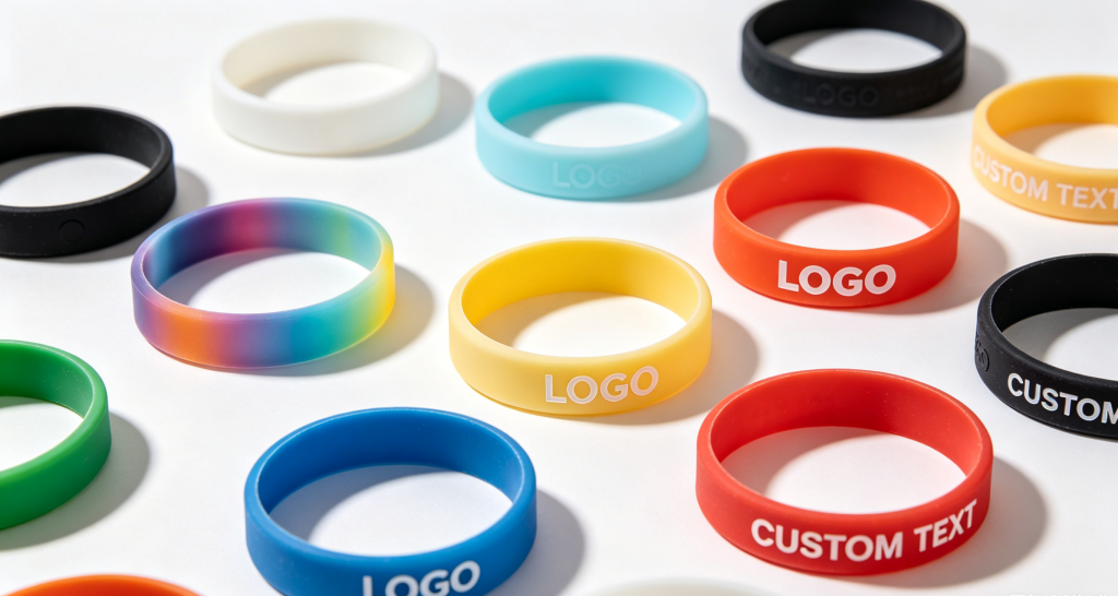 Custom  silicone wristbands with logo for brand promotion use