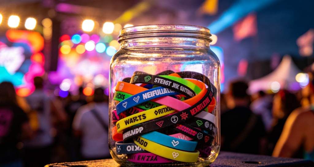 Luminous silicone wristbands suitable for night activities and parties