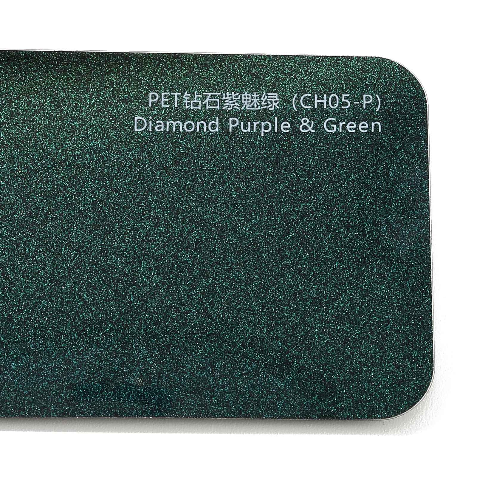 PET Matte Diamond Purple Enchanting Green