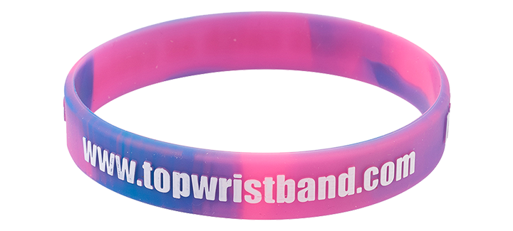 Silicone Colour Wristbands Adult Size Student Embossed Print